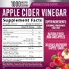 Apple Cider Vinegar Gummies 1000mg for Detox & Cleanse, ACV Gummy Vitamin B12 for Digestion Metabolism & Immune Health Support, Natural Apple Raspberry Flavor, Gluten Free & Vegan - 120 Gummies