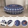 32 inches Meditation Floor Cushion for Adults, 2 Pack Round Large Thick Floor Pillow, Memory Foam Filling, Navy Blue