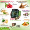 Berberine and Ceylon Cinnamon for Weight Management & Digestion, Heart Health & Immune - 7in1 with Premium Ginseng, Turmeric Curcumin, Ginger & Black Pepper - 120 Vegan Capsules