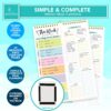 Decorably 52 Sheets Pastel Undated Weekly Meal Planner and Grocery List, 8.5x11in Spring-Bound Meal Planning Notepad, Weekly Menu Planner Pad