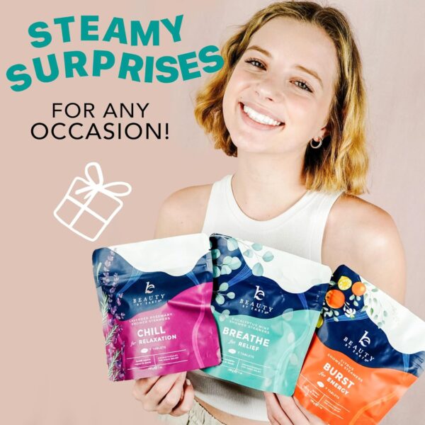 Shower Steamers Aromatherapy - USA Made with Natural Ingredients & Eucalyptus Essential Oil, Large Shower Bombs for Cold and Flu, Valentines Day Gifts, Relaxation Spa Gifts for Women & Men