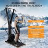 Ski Machine, Indoor Aerobic Wind Resistance Machine, Exercise Equipment for Home, Skiing Machine with LCD Display, Home Gym Strength Training Equipment, Black