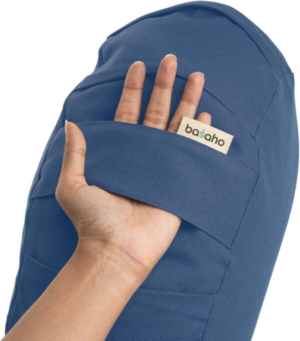 Meditation Cushion | CRESCENT Zafu Meditation Cushion with Removable Washable Cover | Certified Organic Cotton Meditation Cushions | Buckwheat Hulls Cushion Meditation Pillow