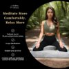 Meditation Cushion with Washable Premium Velvet Cover,100% Memory Foam Square Floor Cushion and Buckwheat Cushion Seating for Adults and Children Sitting, Yoga, Reading
