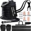 Battle Rope Battle Ropes for Exercise Workout Rope Exercise Rope Battle Ropes for Home Gym Heavy Ropes for Exercise Training Ropes for Working Out Weighted Workout Rope Exercise Workout Equipment