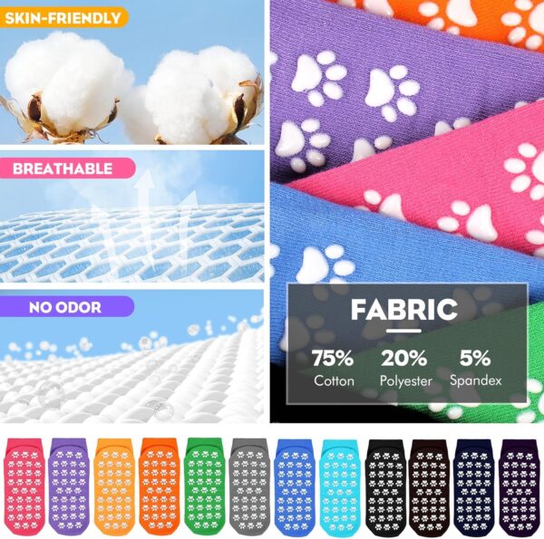 Grip Socks for Women Pilates Yoga Socks Non Slip Hospital Socks Ankle Slipper Socks 5/12 Pairs