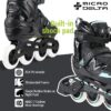 Men's Adult Inline Skate - Micro Delte High Performance Roller Skates Blades for Men, Indoor Outdoor and Fitness Black