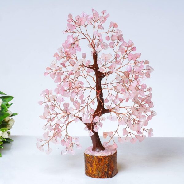 YATSKIA Rose Quartz Tree of Life - Chakra Tree, Wire Bonsai - Feng Shui Tree, Money Tree Crystal for Positive Energy - Home Office Decor, Spiritual Gift, Meditation Decor Accessories