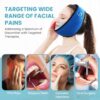 AllSett Health Face Ice Pack Wrap for Pain Relief of Mouth, Oral and Facial Surgery - 4 Reusable Hot and Cold Gel Packs