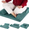 HOMBYS Meditation Cushion Foam Meditation Pillows for Sitting on Floor, Large Yoga Pillow for Adult, Meditation Mat with 2 Knee Cushions and Hip Support-3 Shapes for Different People-Supportive