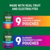 GoGo squeeZ Active Fruit Blend with Electrolytes | 18-Count Variety Pack | Blueberry Strawberry Lemon & Strawberry Pineapple Orange | Made with Real Fruit and Antioxidants Vitamin A, Vitamin E, & Vitamin C​