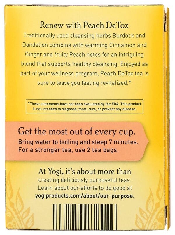 Yogi Tea, Peach DeTox, 16 Count