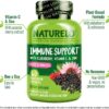 NATURELO Immune Support – Vitamin C, Elderberry, Zinc, Echinacea – Natural Immunity Boost w/Antioxidant, Herbal & Mineral Defense - 60 Vegan Capsules (Pack of 2)