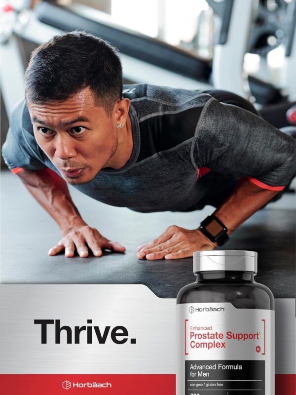 Horbaach Prostate Supplement for Men | 200 Capsules | Enhanced Complex with Saw Palmetto, Pygeum, Stinging Nettle | Non-GMO and Gluten Free