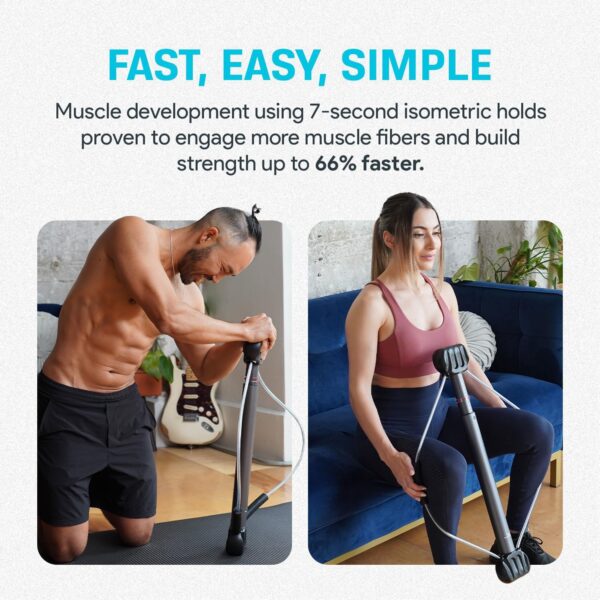 Bow Classic 36" Isometric Exercise Equipment, Portable Strength Training at Home Gym Equipment for Back, Shoulder, Chest, Biceps, Abs, Arm, Ab Workout, All in One Exerciser for Men & Women