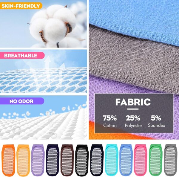 Grip Socks for Women Pilates Yoga Socks Non Slip Hospital Socks Ankle Slipper Socks 5/12 Pairs