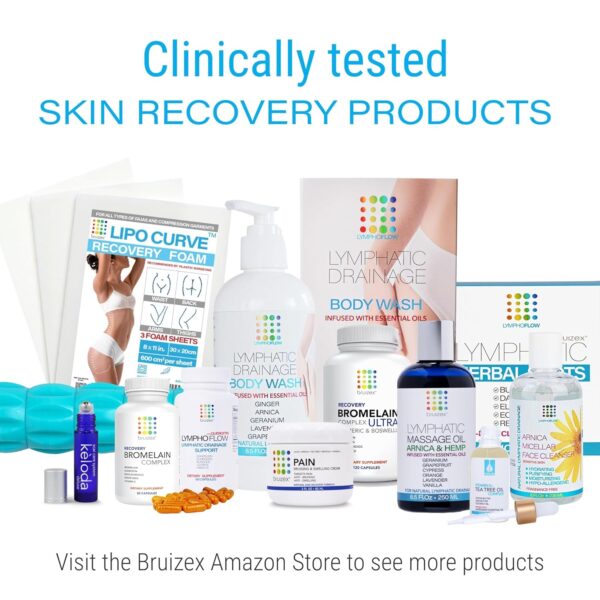 Bruizex Lymphatic Natural Herbal Tea, Lymphatic Drainage, Ginger Blend for Lymphatic System Health, Post Surgery Recovery Liposuction, BBL, Tummy Tuck, Lipedema & Lymphedema, 30-Pack