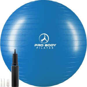 ProBody Pilates Exercise Ball - Multiple Sizes Gym Grade Balance Ball for Fitness, Yoga, Workout, Pregnancy & Physical Therapy