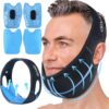 REVIX Wisdom Teeth Ice Pack Head Wrap with 3D Sewing Jaw Ice Pack for Face Oral Surgery Pain Relief for TMJ, Tooth Extraction & Teeth Removed, Extra Snug Fit with 4 Hot Cold Gel Packs Reusable, Black