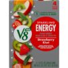 V8 +SPARKLING ENERGY Strawberry Kiwi Energy Drink, Made with Real Vegetable and Fruit Juices, 11.5 FL OZ Can (6 Packs of 4)
