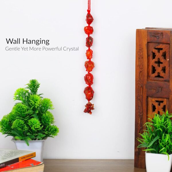 Carnelian Crystal - Meditation Room Accessories - Car Crystal Hanging Ornament - Crystals for Car Mirror - Wall Home Decoration - Feng Shui Gifts