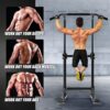 soges Power Tower Pull Up Bar Station, Free Standing Pull Up Rack Dip Station for Home Gym, Height Adjustable Home Strength Training Fitness Workout Equipment