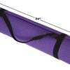 Yoga Mat - Double Sided 1/4-Inch Workout Mat - 71x24-Inch Exercise Pad for Home Gym Fitness or Pilates with Carrying Strap by Wakeman (Black)