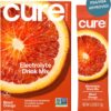 Cure Hydration | Plant-Based Electrolyte Drink Mix | No Added Sugar | FSA & HSA | Dehydration Relief Powder Made with Coconut Water | Non-GMO | Vegan | Box of 8 Packets - Blood Orange