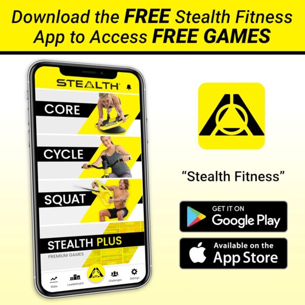816ait97vmL._AC_SL1500_.jpg STEALTH Squat Trainer - Home Fitness Equipment & Full Body Workout - Get Lean Sculpted Legs & Glutes Playing Games on Your Phone - Fun Games to Help You Lose Weight - Train Legs, Butt, and Thighs