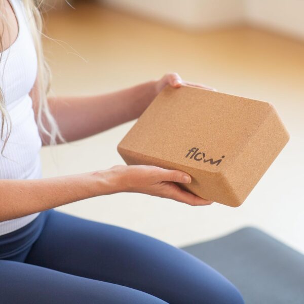 Natural Cork Yoga Blocks 2 Pack with Strap & Massage Balls - Yoga Props with Cork Yoga Block Brick Set, Myofascial Cork Ball & Yoga Strap for Stretching - Premium Yoga Accessories for Women & Men