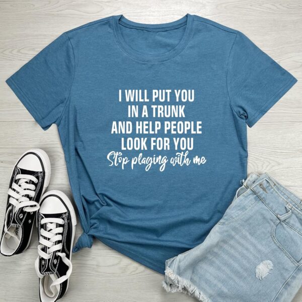 LOOKFACE Women Short Sleeve Tees I Will Put You Graphic Cute T Shirts