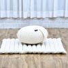 Leewadee Meditation Cushion Set – 1 Round Zafu Meditation Pillow and 1 Square Roll-Up Zabuton Meditation Mat, Pillows Bundle Filled with Kapok