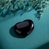 1.8" Large Heart Crystal Stone Black Obsidian Healing Crystals Smooth Gua Sha Meditation Yoga Worry Stones Pockets Gemstone Reiki Energy Balancing Gift Mother's Day Gift