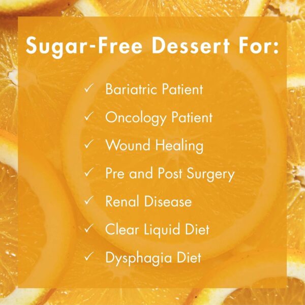 Gelatein Orange: 20 grams of protein. Sugar free. Ideal for clear liquid diets, swallowing difficulties, bariatric, dialysis and oncology. Great pre or post-workout snack. (12 pack)