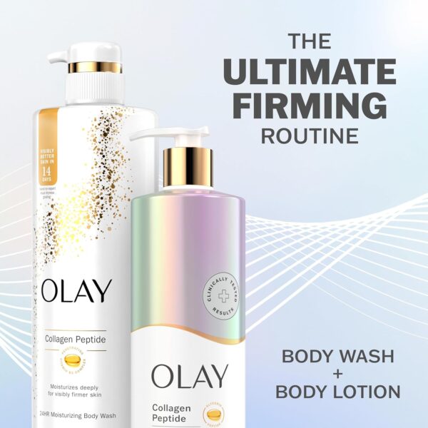 Olay Body Lotion Firming & Hydrating for Women with Collagen, 24hr Moisturizing, Vitamin E & Vitamin B3 Complex, Fast Absorbing Formula, 17 fl oz