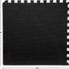 EVA Foam Mat Tiles 24-Pack - 96 SQ FT of Interlocking Padding for Garage, Playroom, or Gym Flooring - Exercise Mat or Baby Playmat by Stalwart (Black)