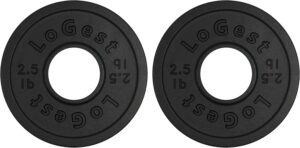 Logest Pair Olympic Plates - Barbell Weights Set of 2 Weight Plates for Olympic Bars Perfect for Strength Training Plates Exercise Balance Increase Available in 2.5LB 5LB 10LB Weight Plate