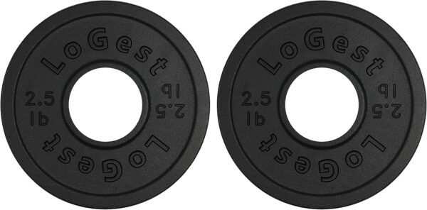Logest Pair Olympic Plates - Barbell Weights Set of 2 Weight Plates for Olympic Bars Perfect for Strength Training Plates Exercise Balance Increase Available in 2.5LB 5LB 10LB Weight Plate