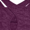 Kimmery Woman Short Sleeve Round Neck Criss Cross Back Yoga Shirt