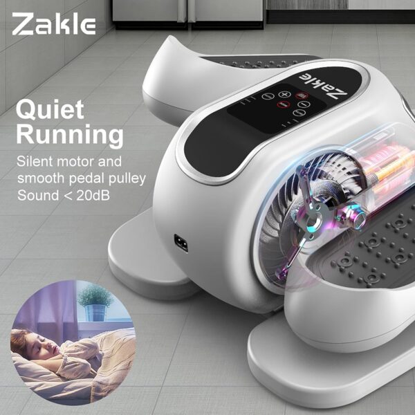 Zakle Under Desk Elliptical Machine, Ellipse Leg Exerciser w/Remote Control & 12 Adjustable Speeds, Noiseless Ellipse Leg Exerciser, Fully Assembled Elliptical Training Machine