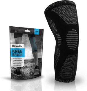POWERLIX Leg Sleeve - Best Knee Brace for Leg Pain for Men & Women Knee Support for Running, Basketball, Volleyball, Weightlifting, Gym, Workout, Sports Please Check Sizing Chart