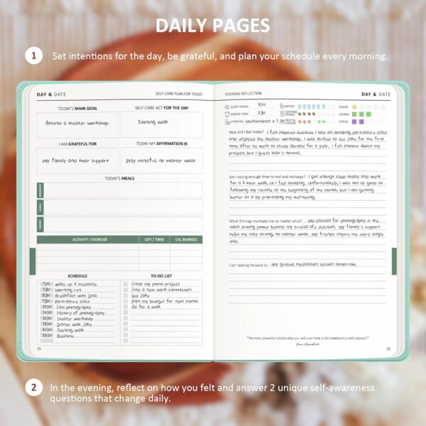 Self Care Journal for Women & 484 Self Care Stickers, 90-Day 5 Minute Mental Health Journal A5, Gratitude Journal for Self Help - Personal Development Planner, Mediation & Mood Tracker