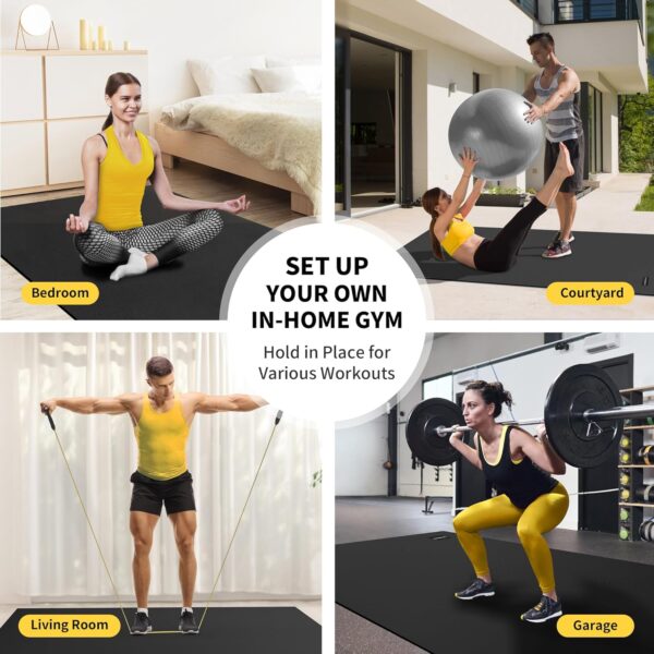 CAMBIVO Large Exercise Mats for Home Workout, 6' x 4' x 7 mm Extra Thick Workout Mats for Home Gym, Gym Mats for Jump Rope, Weights, Cardio, Fitness, Shoe-Friendly