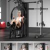 SunHome Multifunction Home Gym System Workout Station,Smith Machine with 138LB Weight Stack, Leg Press, LAT Station for Full Body Training
