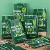 Panelee 100 Pcs Mental Health Awareness Plastic Goody Bags with Handle Know Science No Stigma Mental Health Treat Gift Bag for Party Campaign Support Favor Decoration