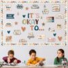 Mental Health Posters It's Okay to Boho Bulletin Board Set Therapy Offices Decor Inspirational Positive Affirmations Accents Psychology Wall Art for School Office Home Classroom Decoration Supply