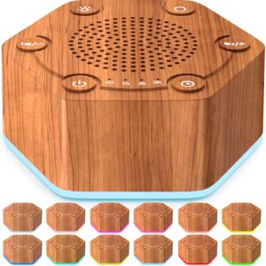 Sound White Noise Machines High Fidelity 30 Unique Non-Looping Soothing Sounds 12 Colors Night Light 4 Timers 10-Level Brightness 32-Level Volume and Memory Function