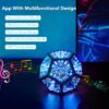 Infinity Dodecahedron Gaming Light, Cool RGBW Led Desk Table Lamp Light for Bedroom Gaming Room Decor, Unique Colorful Mood Changing Ambient Night Lighting lamp Adult Men Birthday Gift