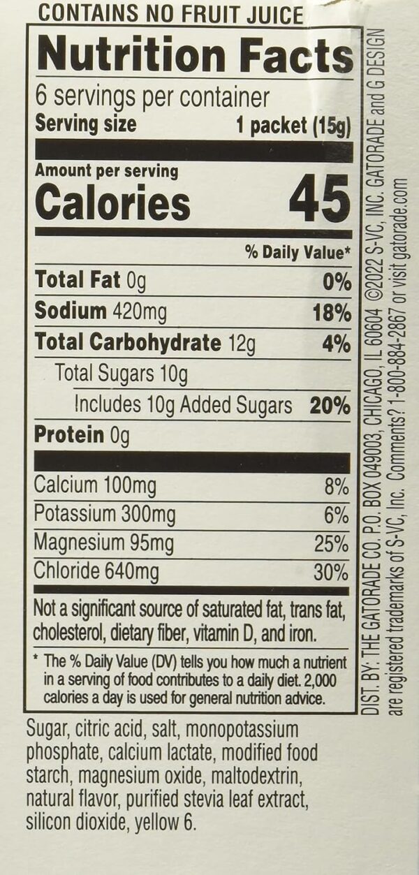 Gatorlyte Electrolyte Beverage Powder, Cherry Lime, Makes 20 Fl Oz, 3.1 ounce (Pack of 6)