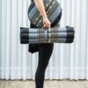 Leewadee Meditation Cushion Set – 1 Small Zafu Yoga Pillow and 1 Small Roll-Up Zabuton Mat Filled with Kapok